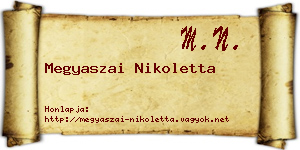 Megyaszai Nikoletta névjegykártya